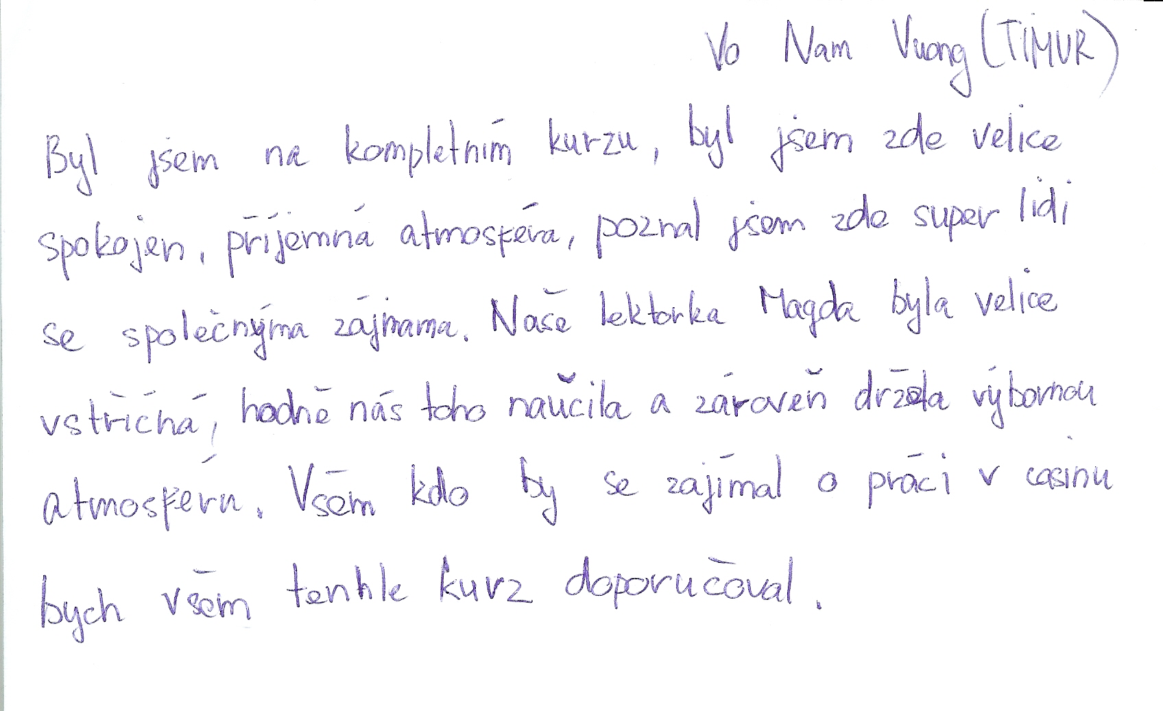 Krupiérský kurz reference